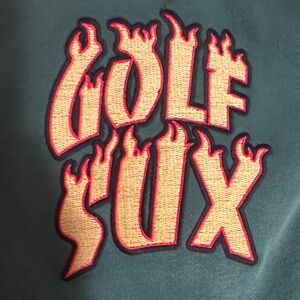 Birds of Condor “Golf Sux” green with flame hoodie